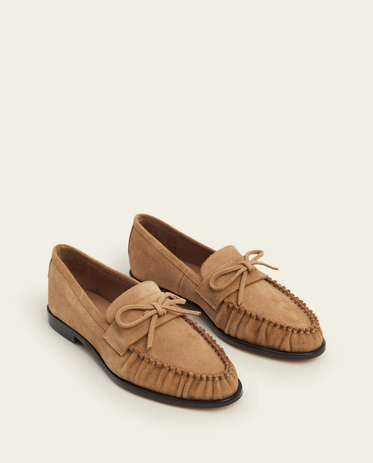 Flattered Dylan Cognac loafers suède