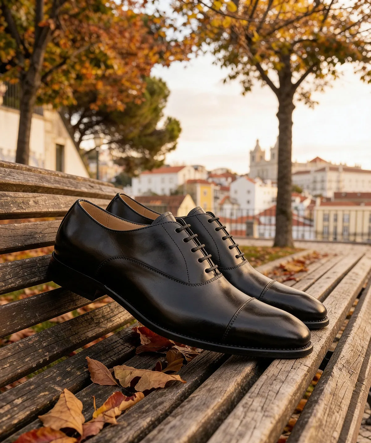 Finsbury Broadway oxfords zwart glad leer