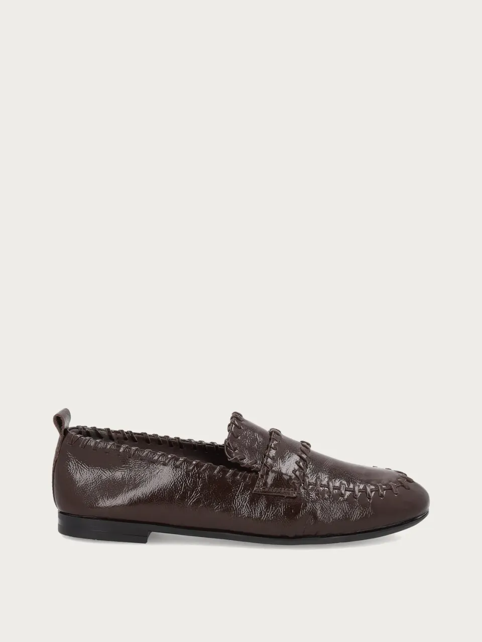 Frau Verona loafers bruin leer vlecht dames