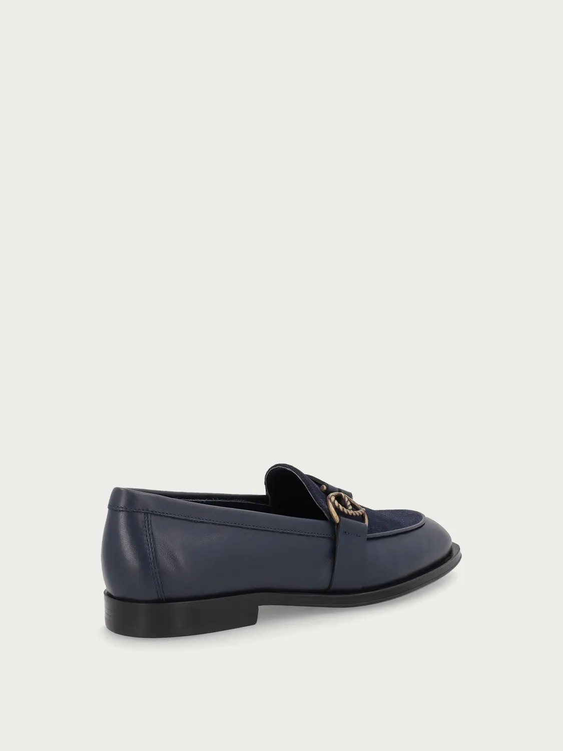 Frau Verona blauwe leren loafers suède dames