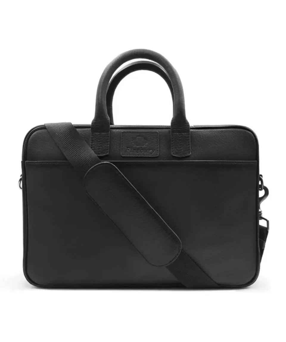 Finsbury aktetas zwart generfd leer laptop
