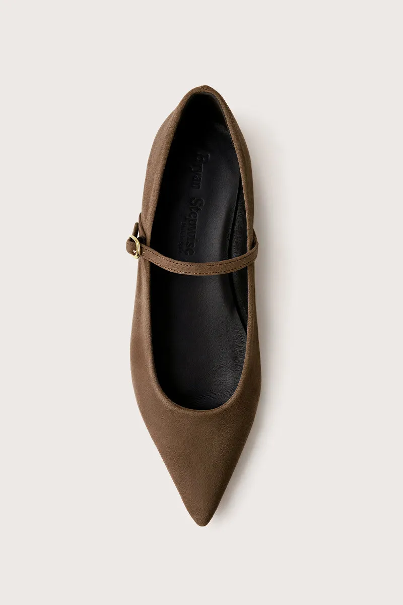 Bryan Stepwise Marlo ballerina's mocha leer punt
