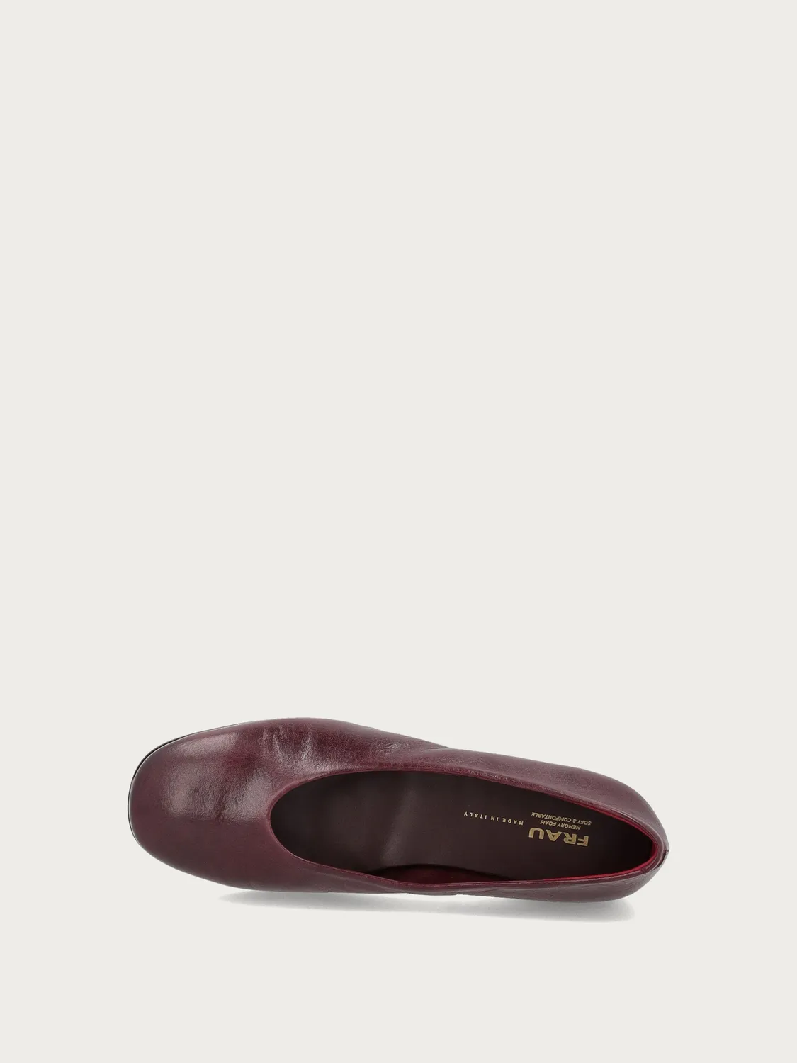 Frau Verona pumps bordeaux leer ronde hak