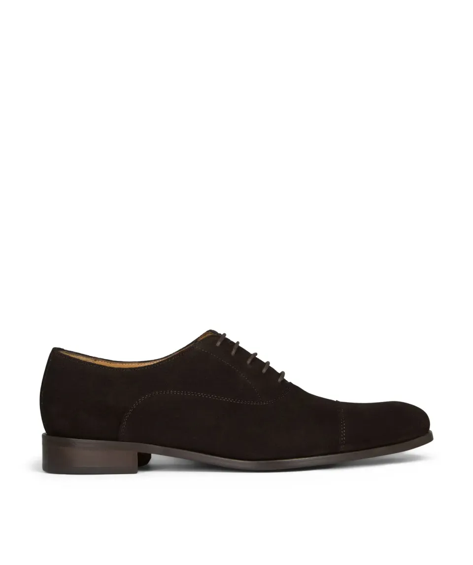 Finsbury Whitney Oxford donkerbruin velours suede