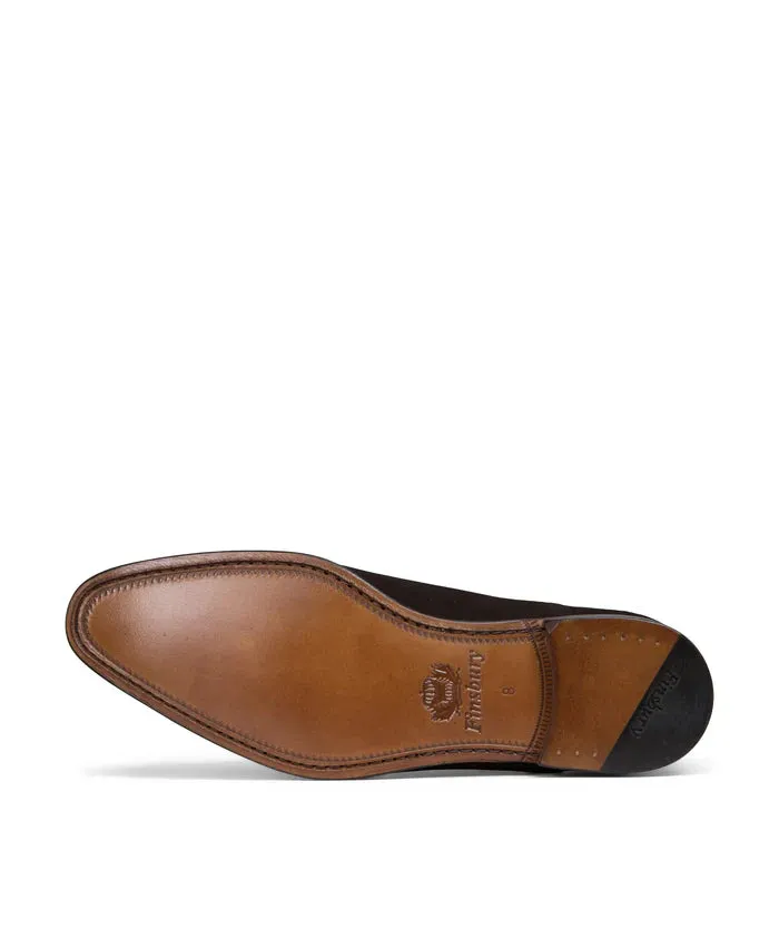 Finsbury Whitney oxford schoenen zwart kalfsfluweel
