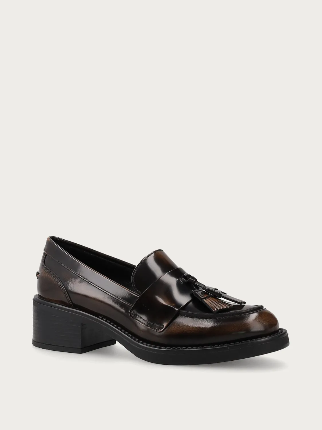 Frau Verona loafers bruin leer hak