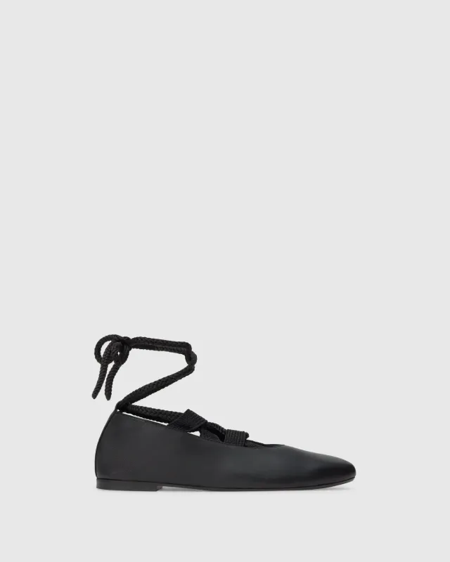 Castaner Havana 280 ballerina's zwart leer