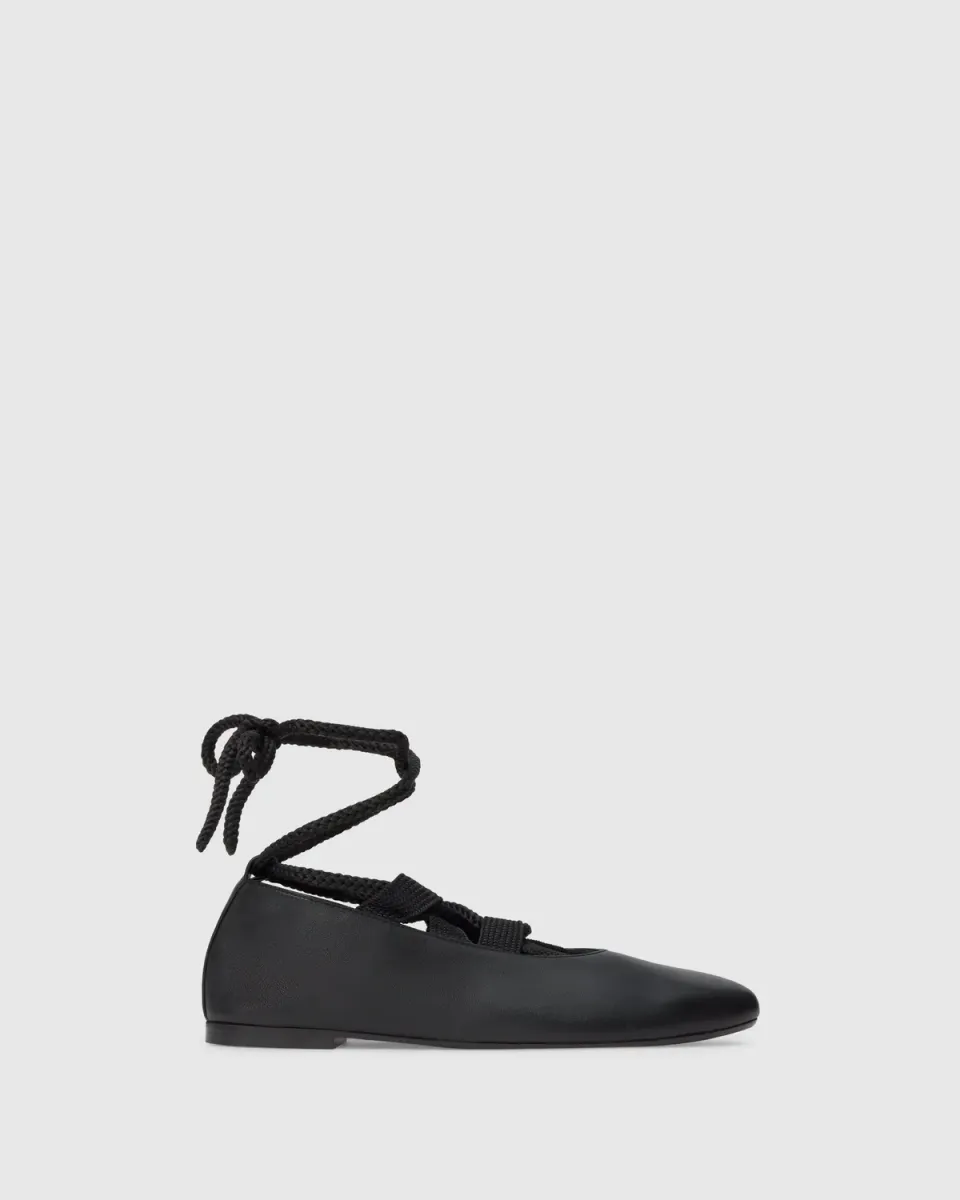 Castaner Havana 280 ballerina's zwart leer