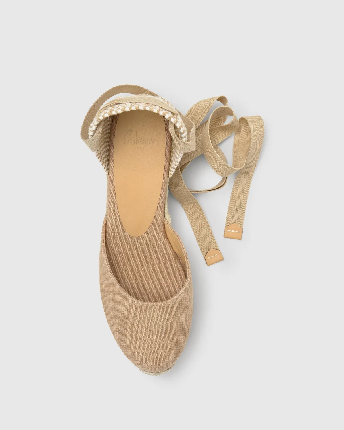 Castaner Carina 3 002 espadrille katoen zand 5 cm