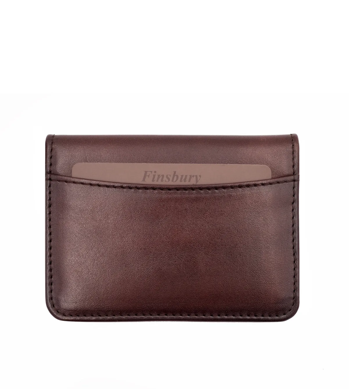 Finsbury Patinated Brown kaarthouder bruin patina kalfsleer