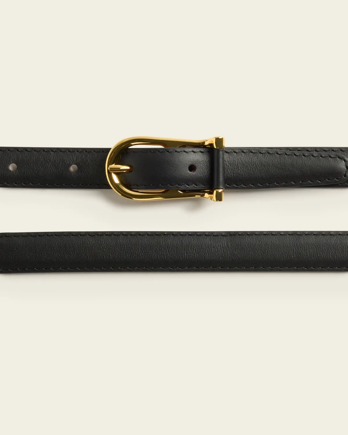 Flattered Betty Belt riem zwart leer 2 cm