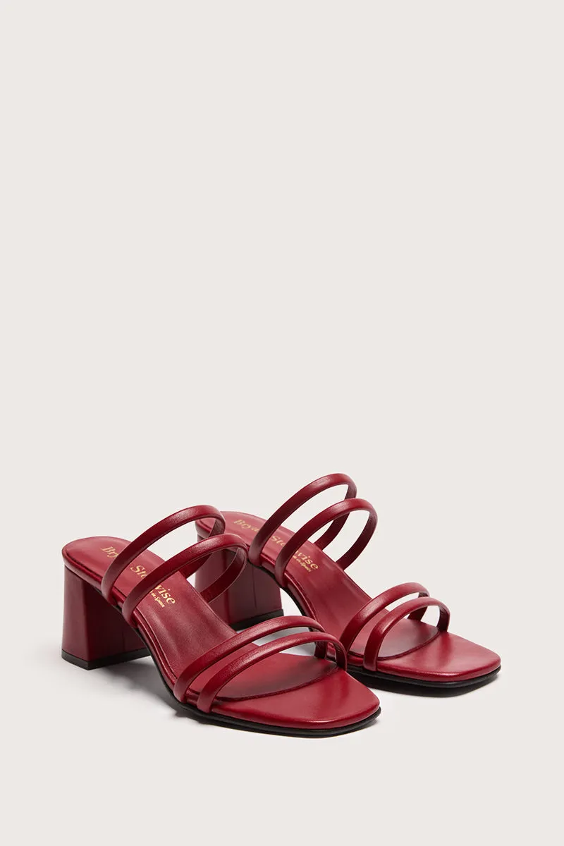Bryan Stepwise Nolita sandaal cherry leer hak