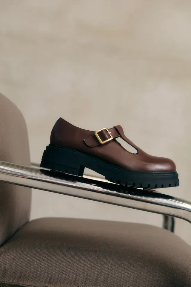 Jutelaune Emma Mocca Loafers Leer Bruin