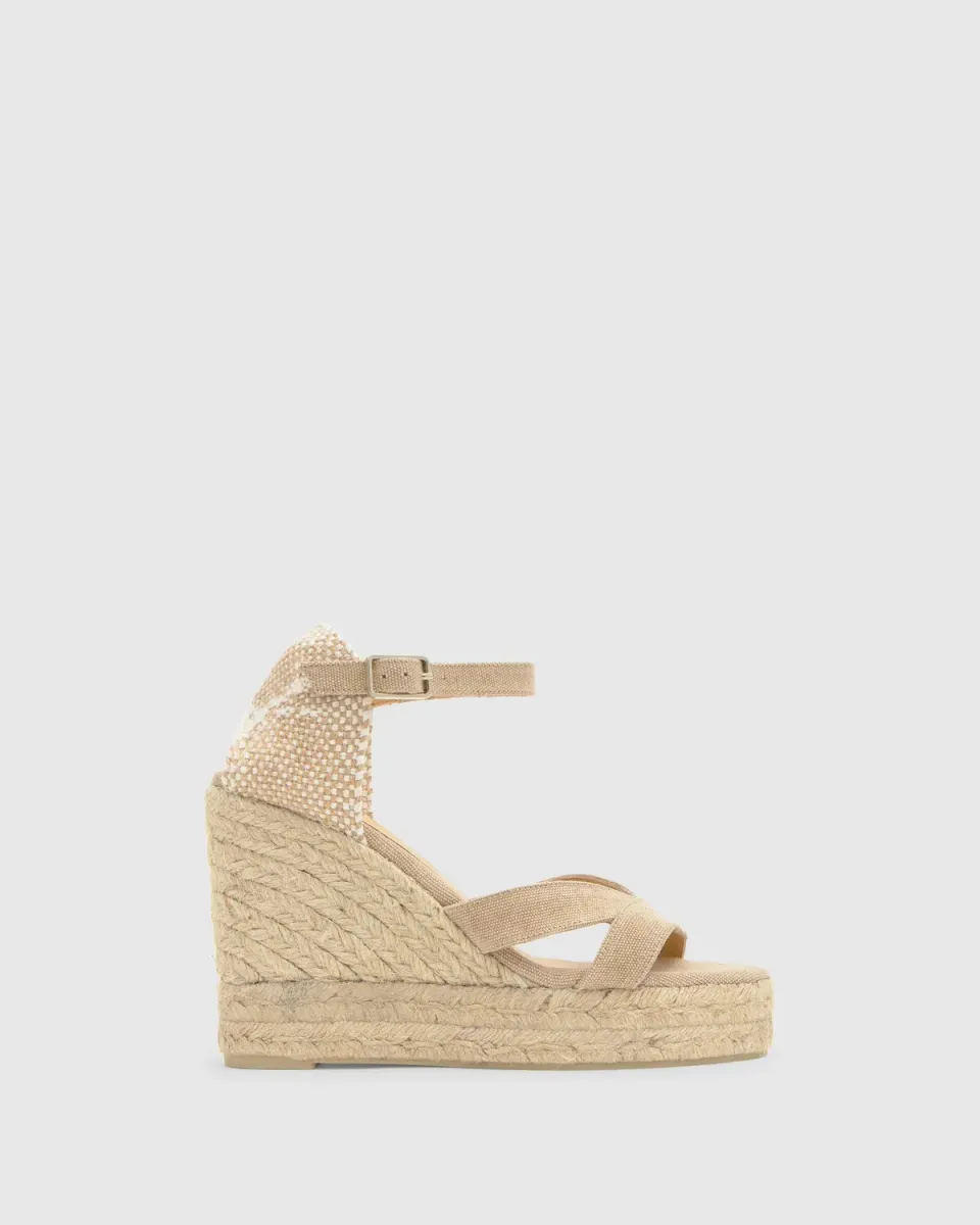 Castaner Bruna/8ED/002 sleehaksandaal zand katoen