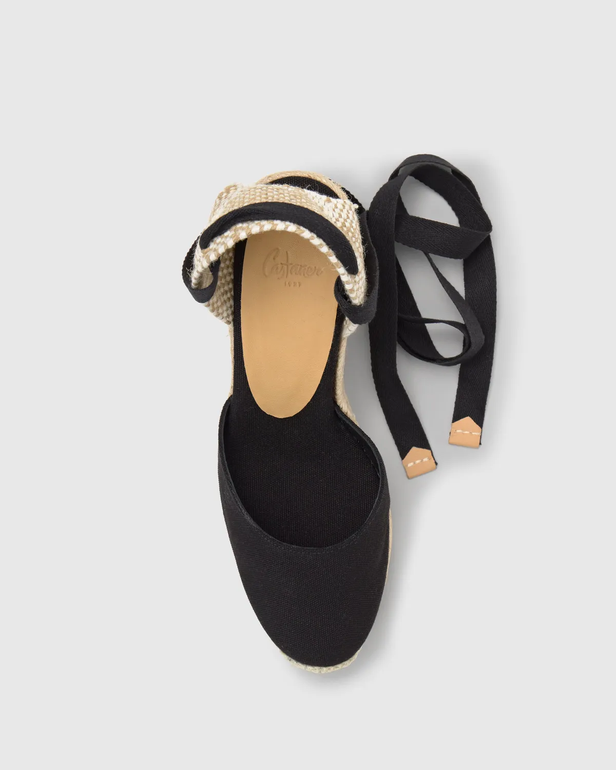 Castaner Carina 8 001 espadrilles zwart 9 cm