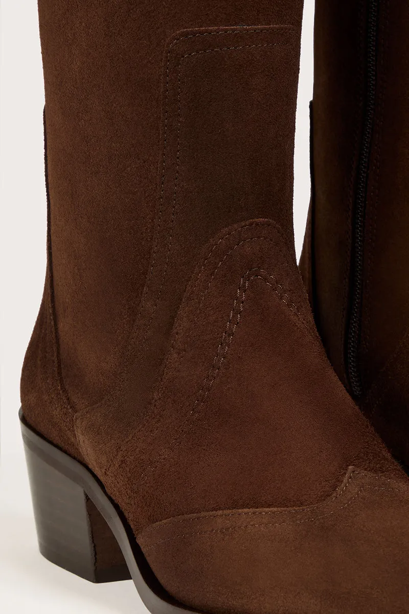 Bryan Stepwise Manuela Cacao laars bruin leer cowboyhak