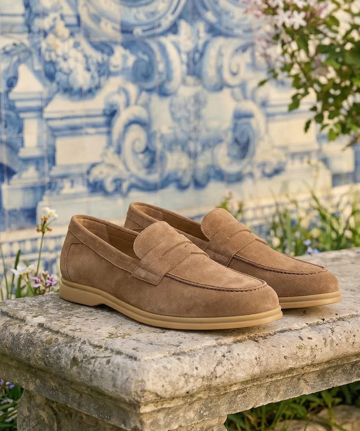 Finsbury Portobello loafer hazelnoot suède
