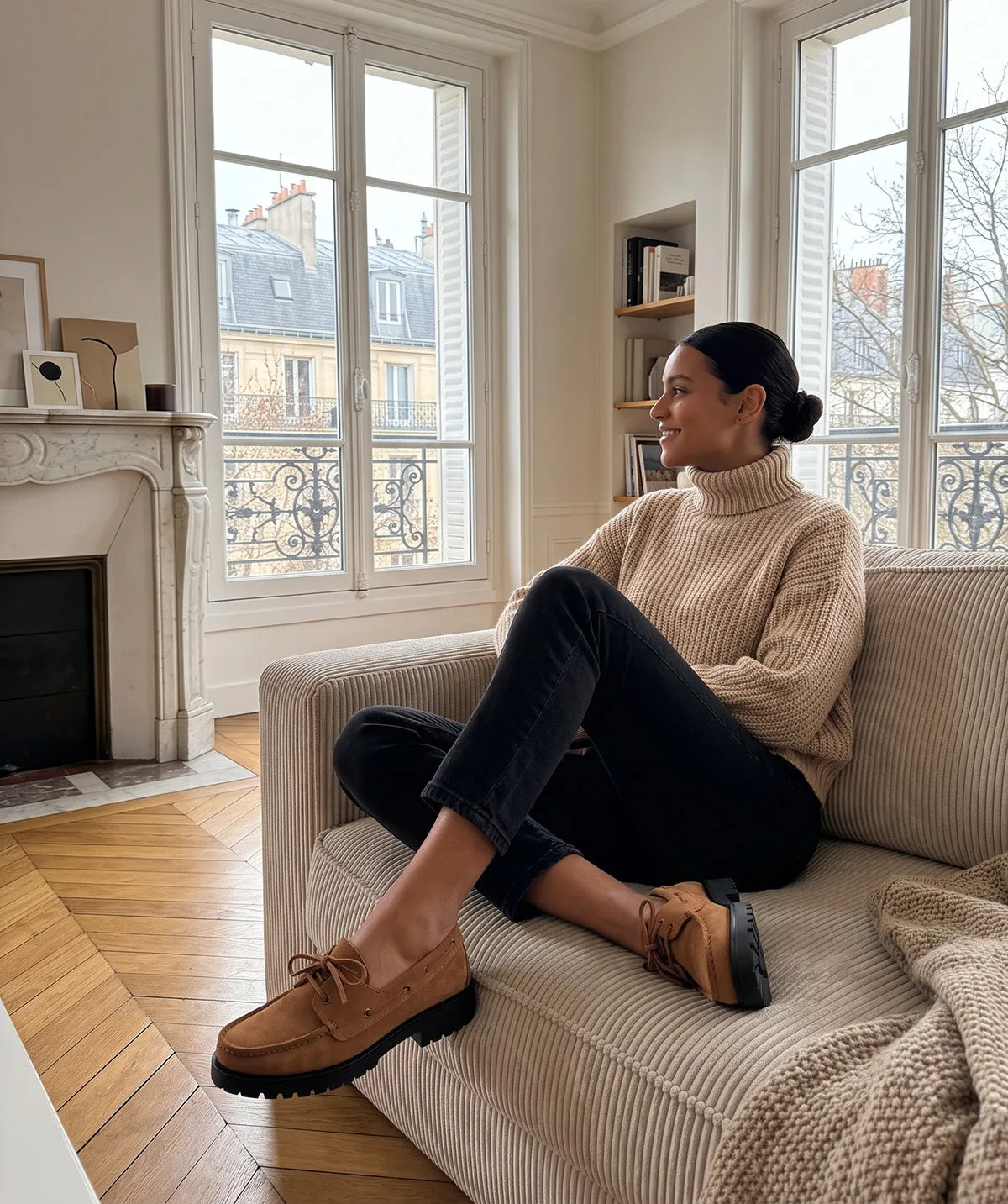 Finsbury Elisabeth loafer muskaat suede 3 cm