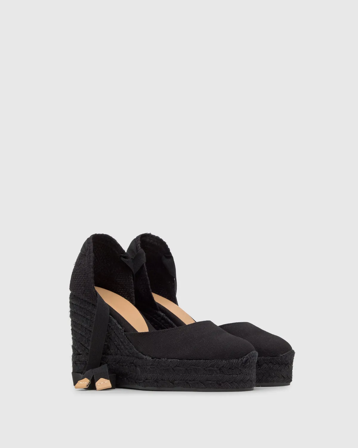 Castaner Carina C/8ED/001 espadrilles zwart katoen 11 cm