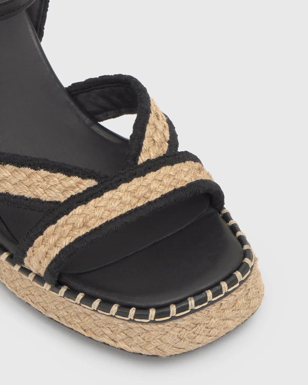 Castaner Vanish/297 sandaal natural/negro jute hak