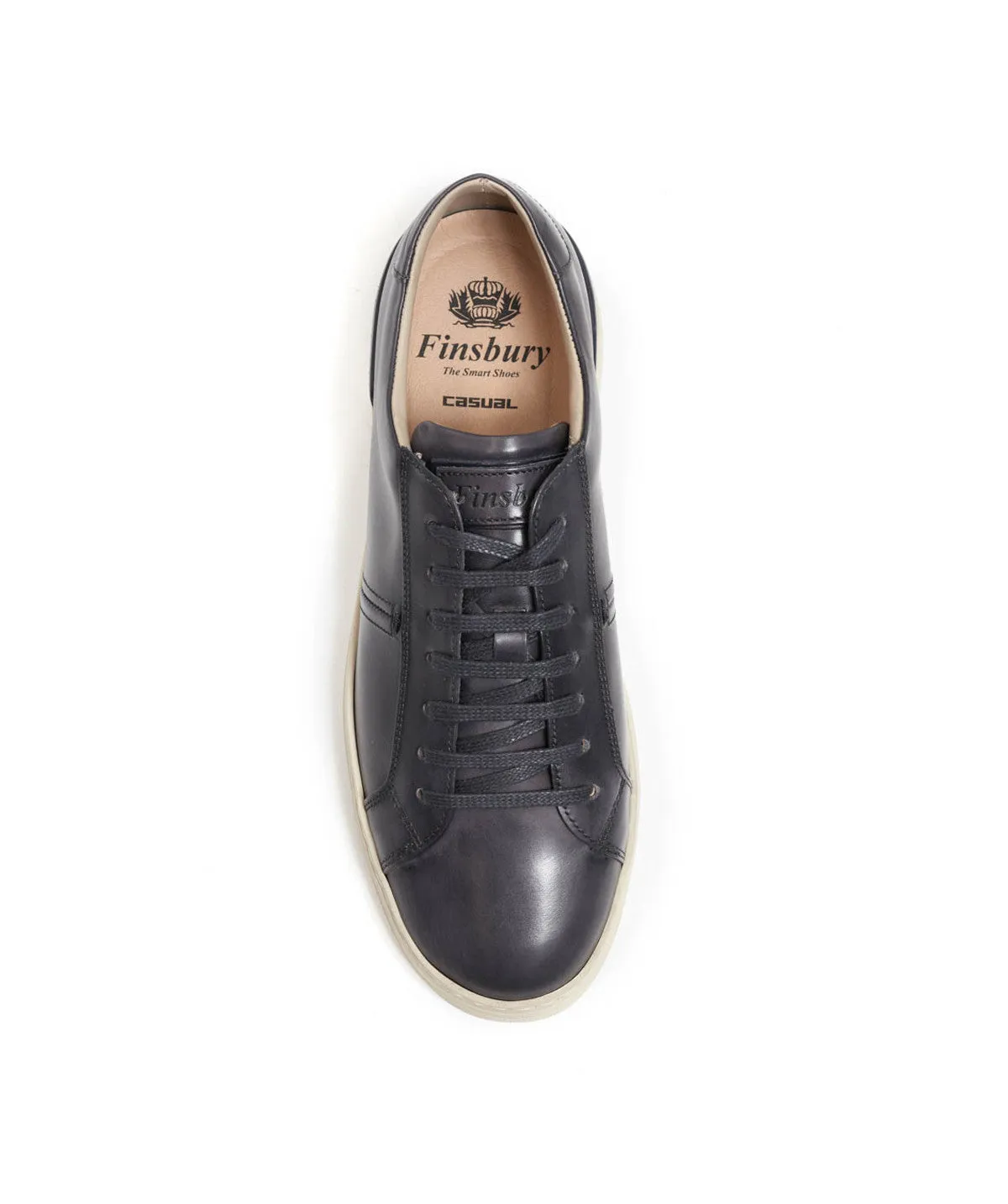 Finsbury Riva sneakers grijs patina leer