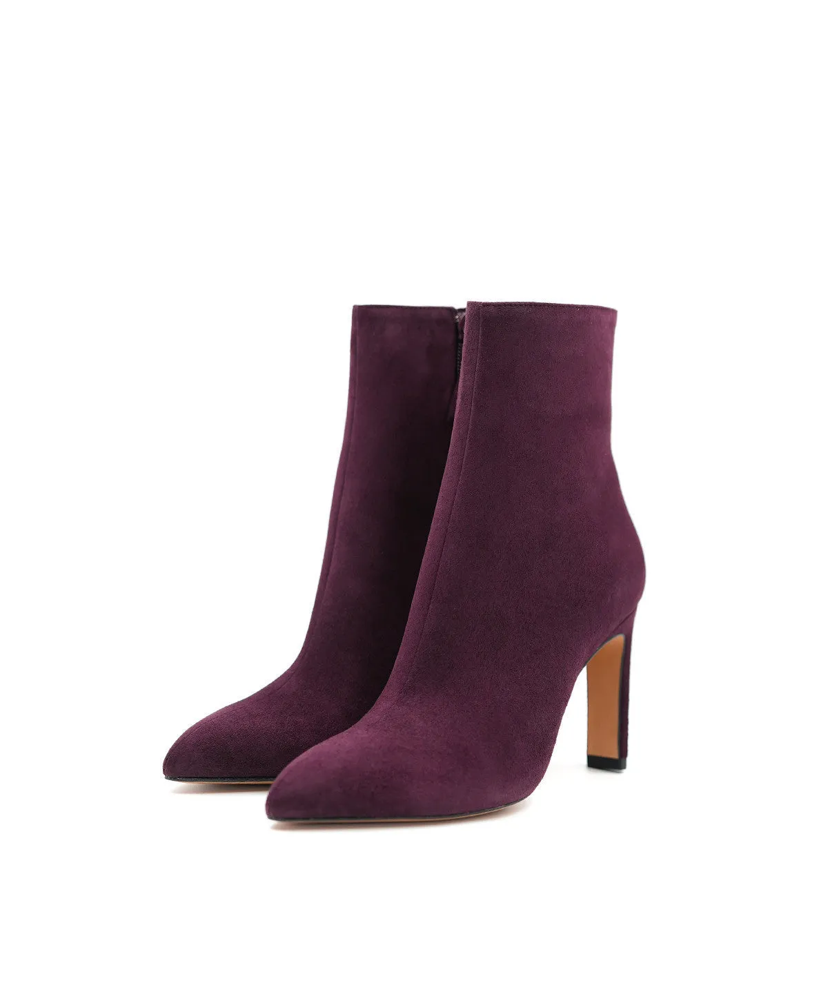 Finsbury Daisya enkellaarzen bordeaux suède 9 cm