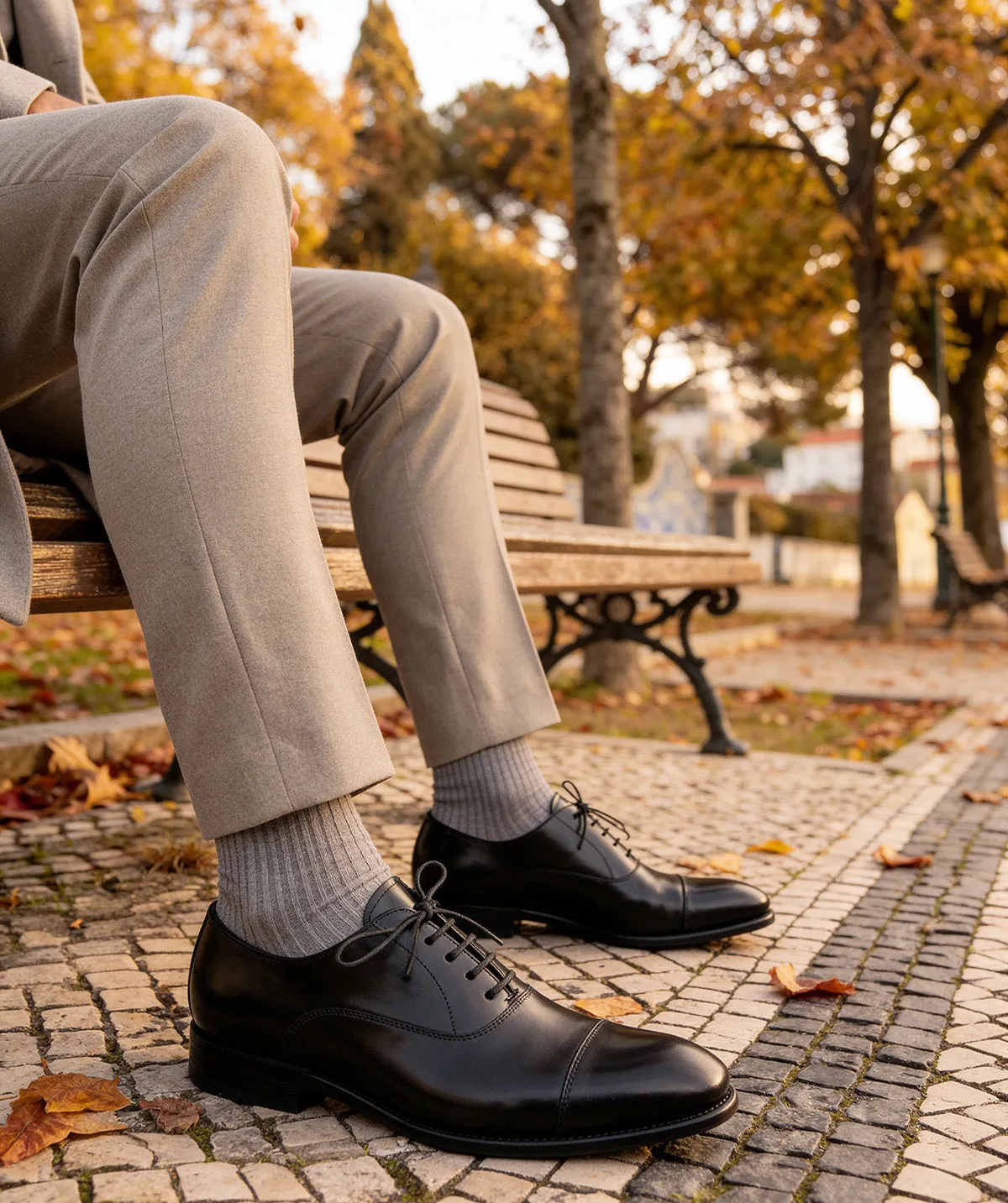 Finsbury Broadway oxfords zwart glad leer