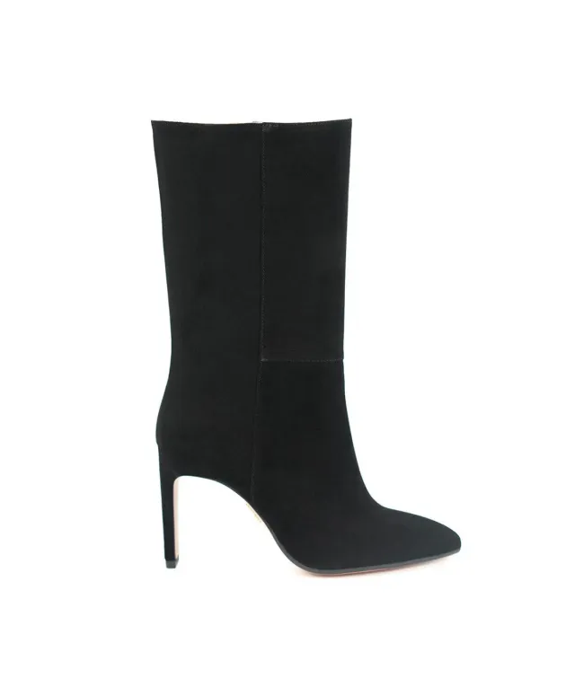 Finsbury Tamara laarzen zwart fluweel 9 cm hak