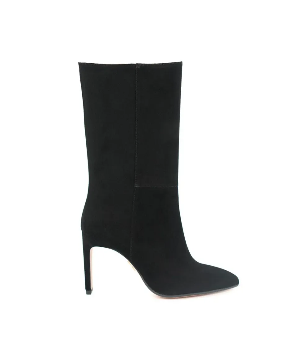 Finsbury Tamara laarzen zwart fluweel 9 cm hak
