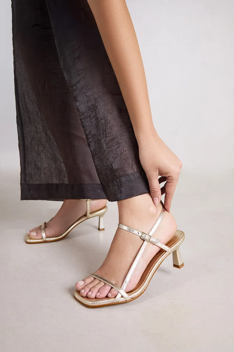 Bryan Stepwise Palmira Pearl sandalen goud leer