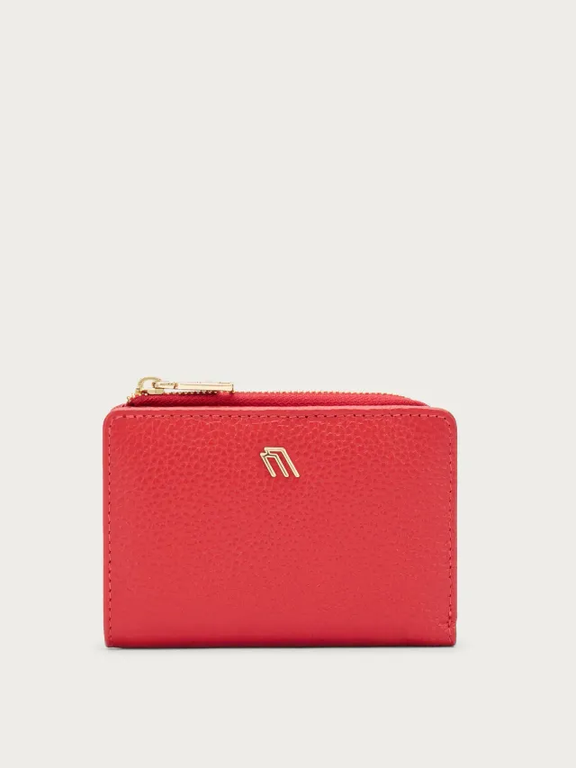 Frau dames portemonnee rood nerfleer Medium
