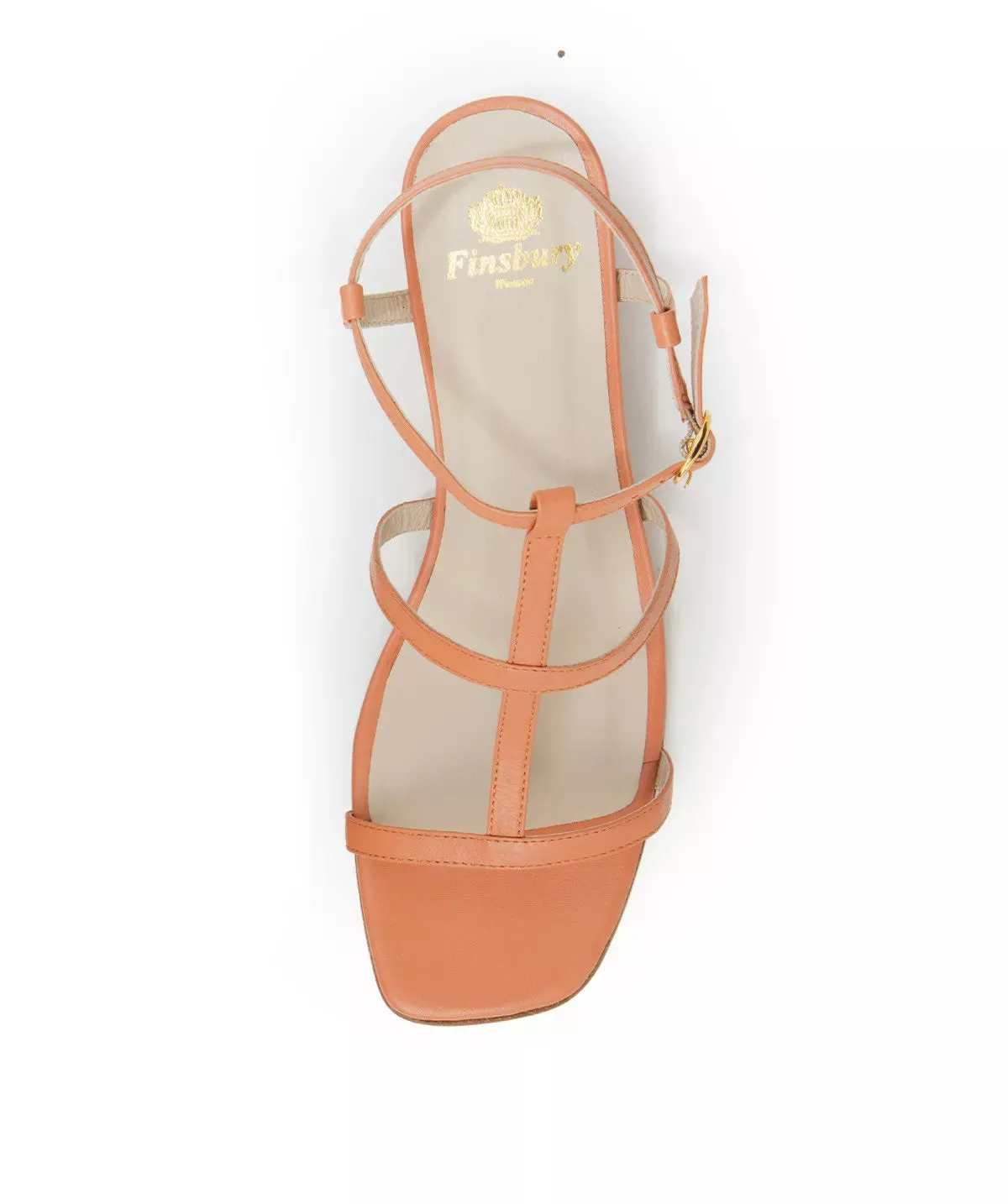 Finsbury Laura sandalen beige leer 4 cm hak