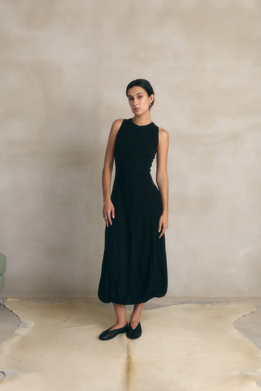 JUTELAUNE Liv Black ballerina’s zwart katoen