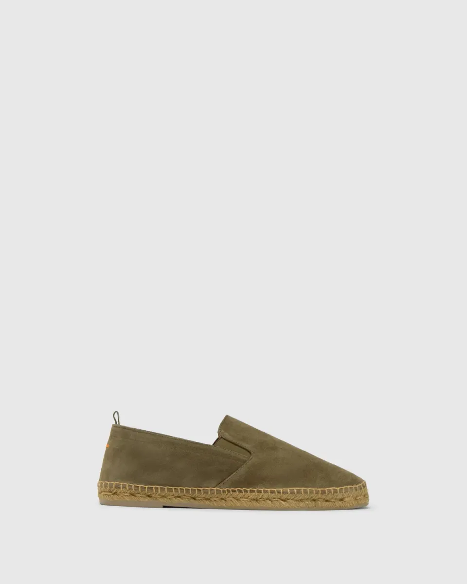 Castaner Joel T/186 espadrilles bosgroen – suède instapper