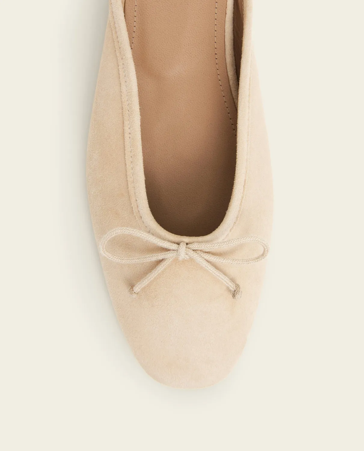 Flattered Malva muiltjes beige suède leer