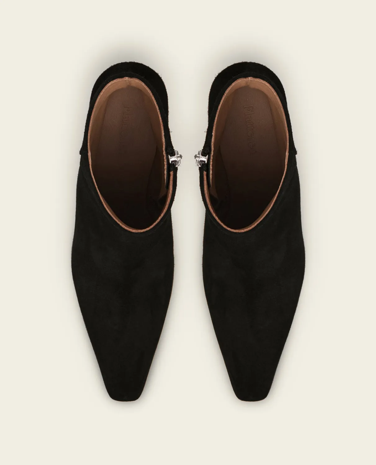 Flattered Xena Suede Black laarzen zwart suede 55mm hak