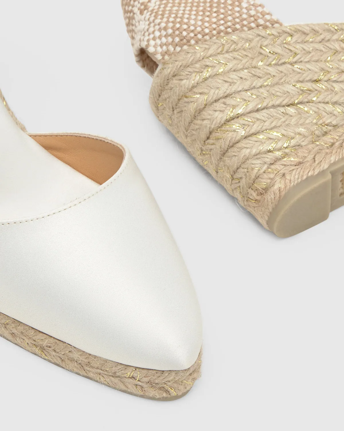 Castaner Joyce/8/006 espadrilles crudo satijn 9 cm