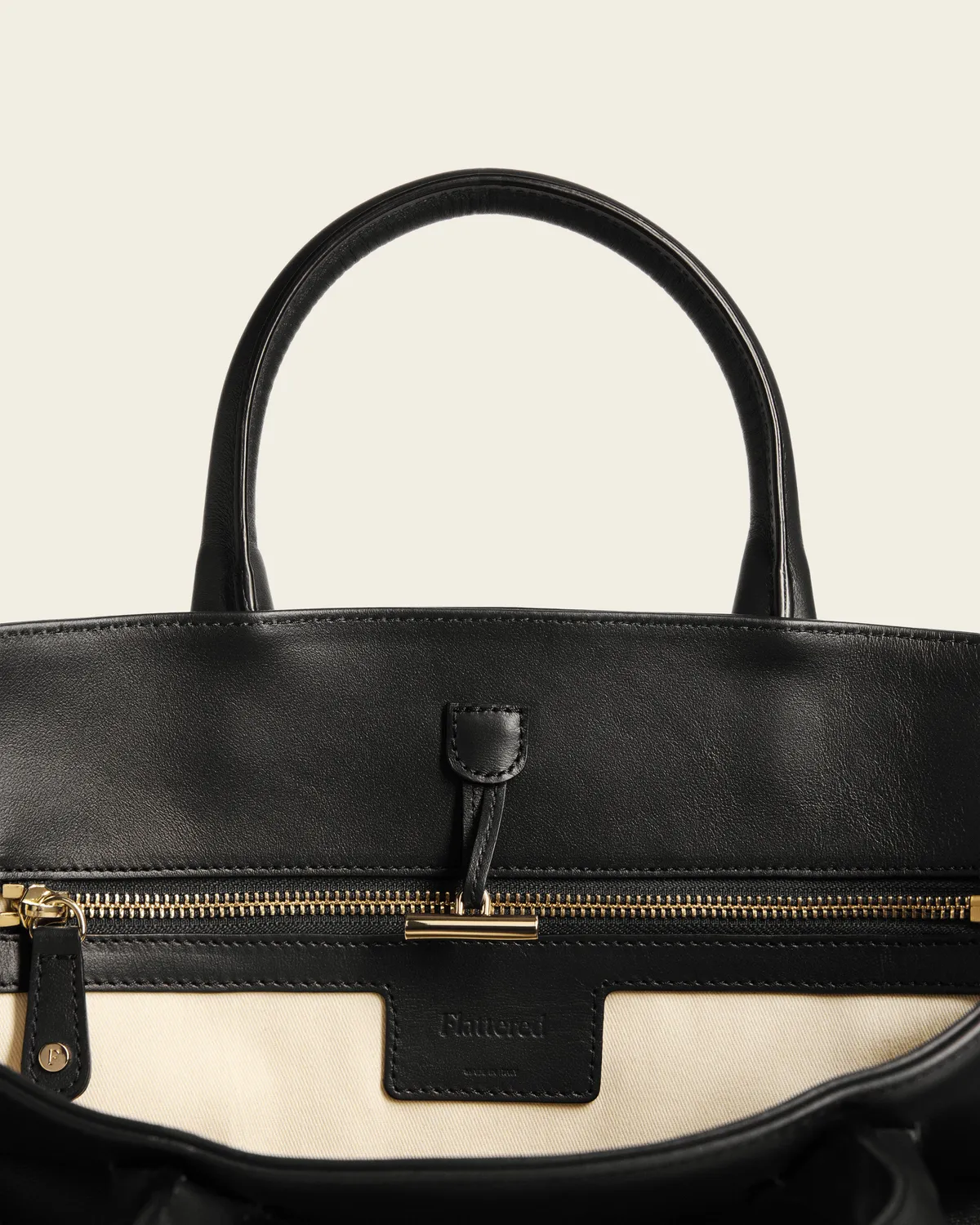 Flattered Lola tote zwart leer onesize