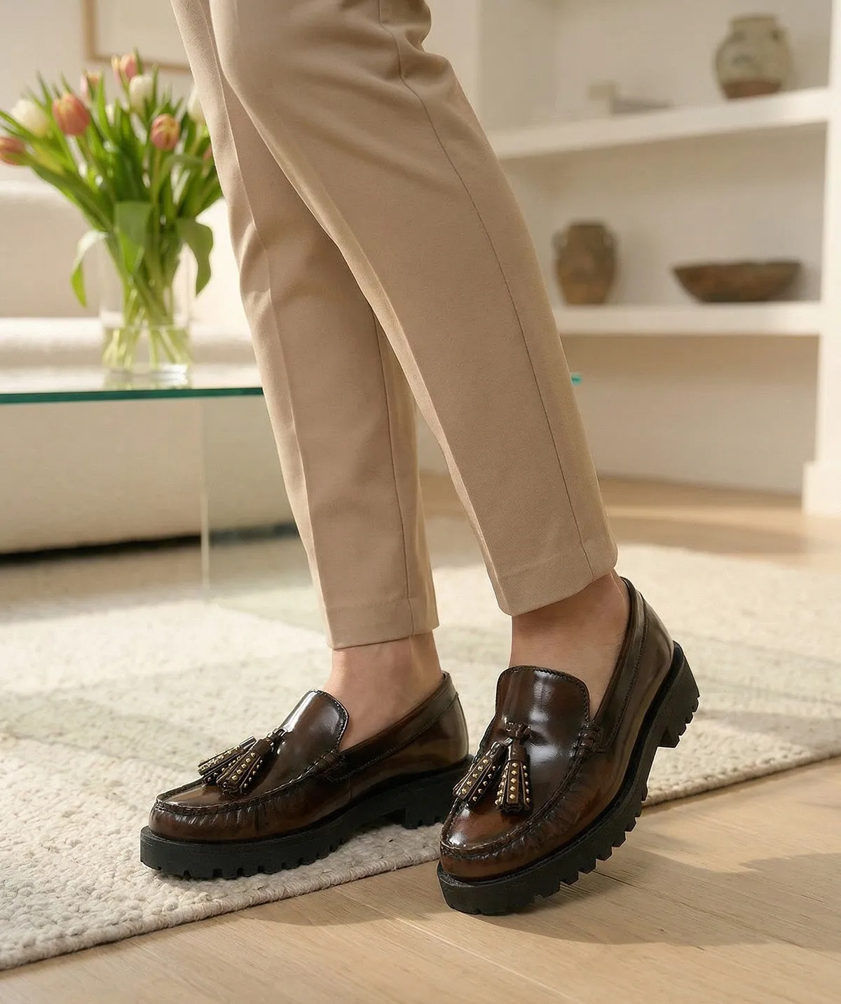 Finsbury Ariane loafers bruin leer