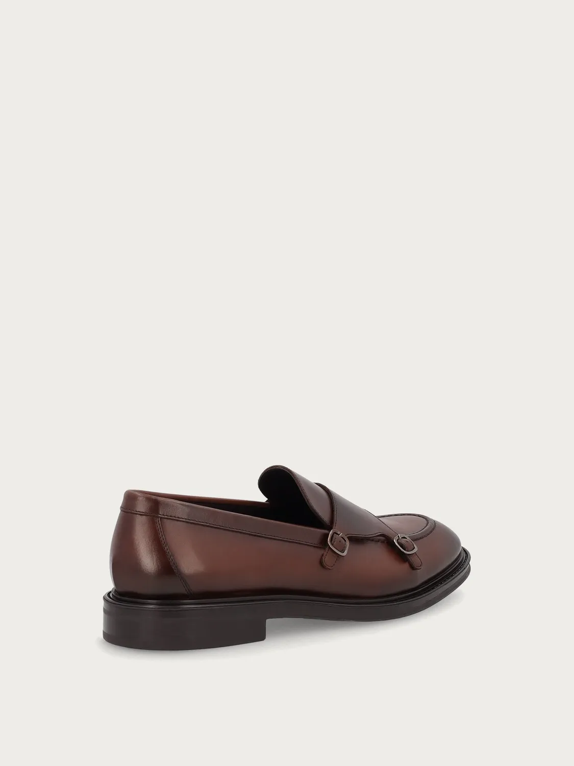 Frau Signature bruine kalfsleren loafers dubbele gesp