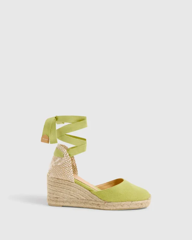 Castaner Carina 6 002 espadrilles sleehak zwart canvas