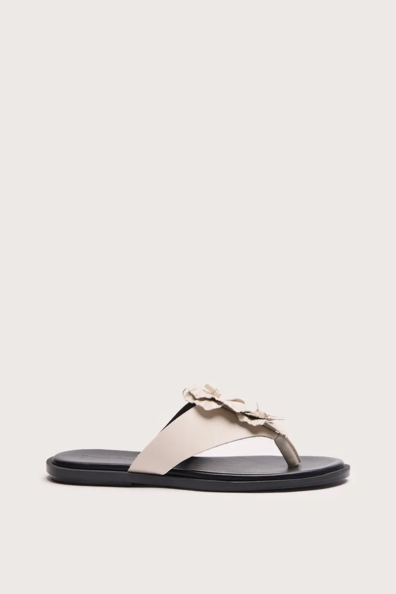 Bryan Stepwise Bari sandalen ivory leer bloemen