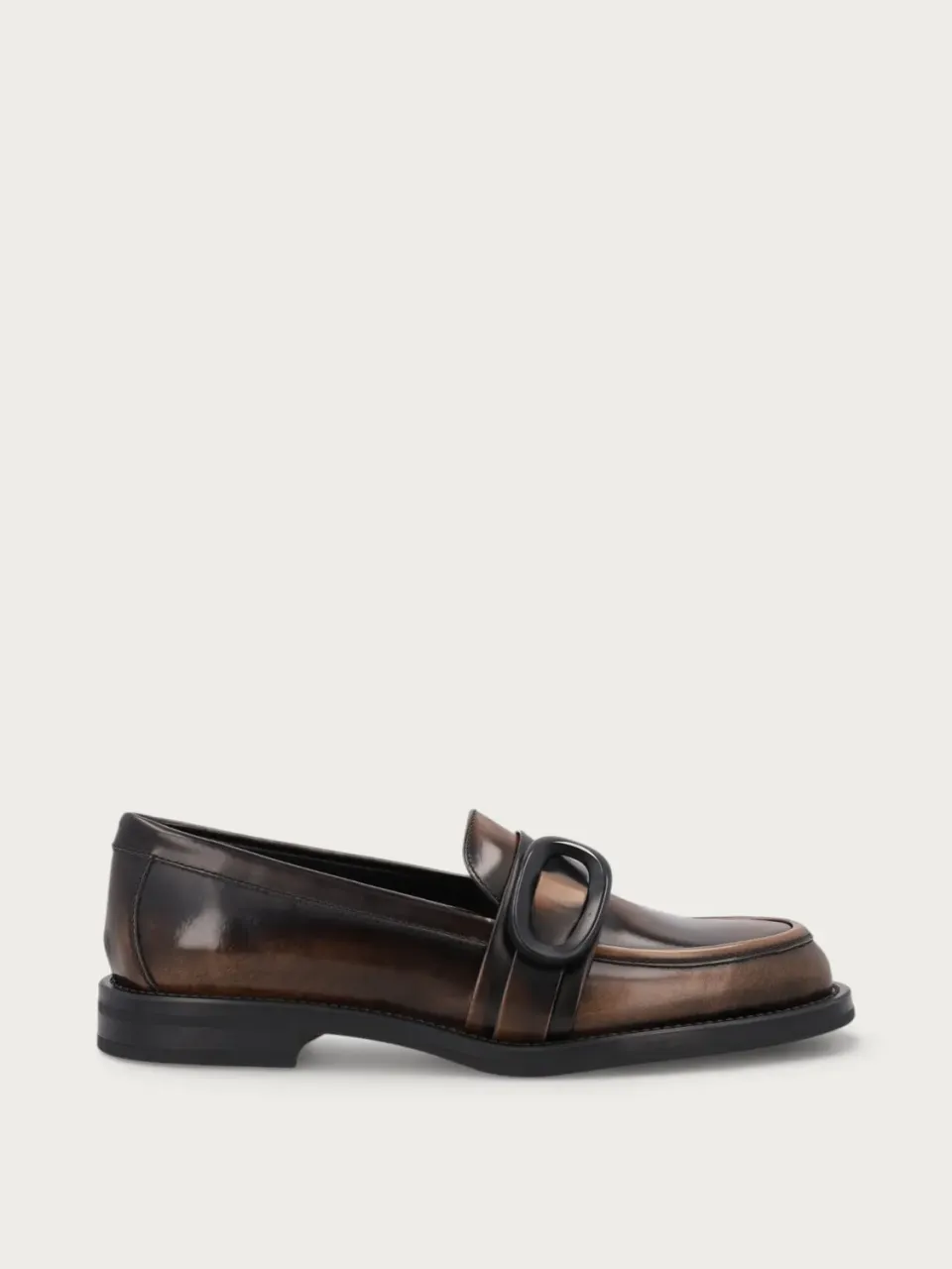Frau Verona loafers leer bruin gesp dames