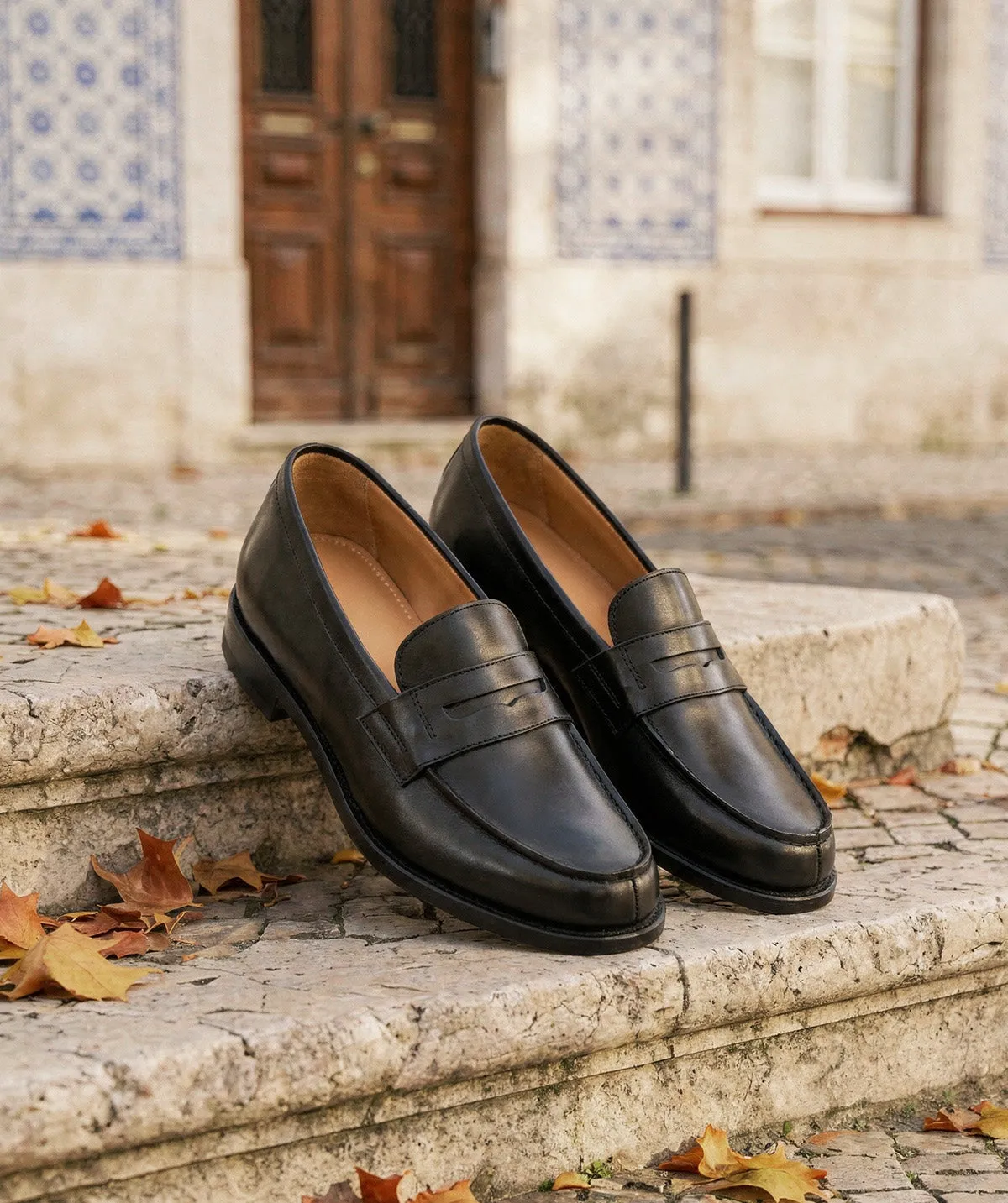 Finsbury Lilou loafers zwart leer dames