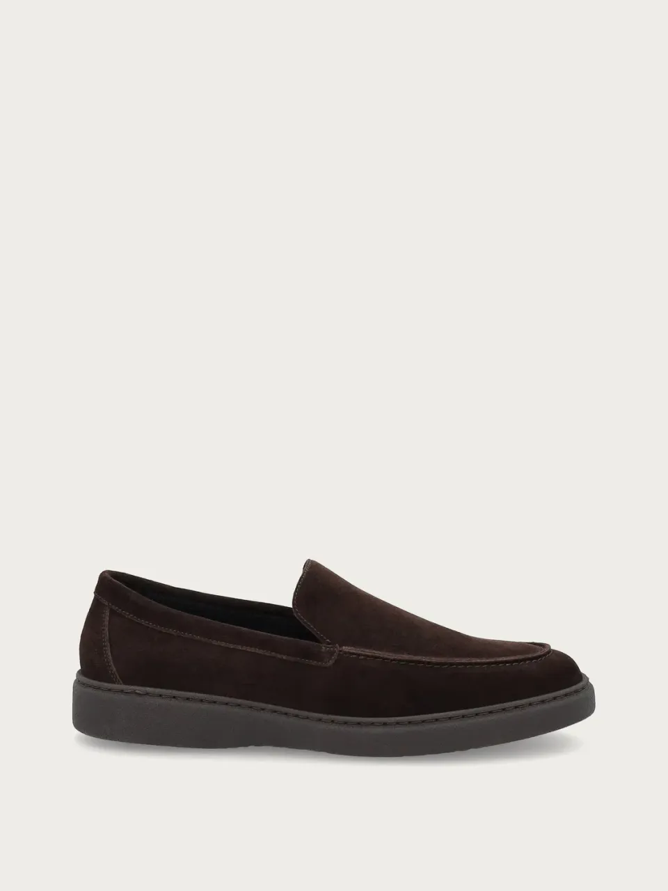 Frau Verona slip-ons suède donkerbruin casual