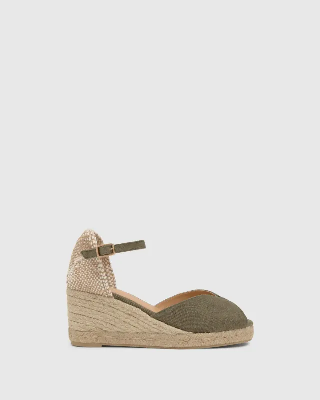 Castaner Bianca 6/002 sandalen olijf canvas
