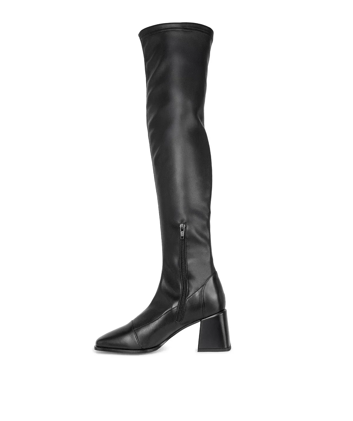 Finsbury Alma overknee laarzen zwart 5cm hak