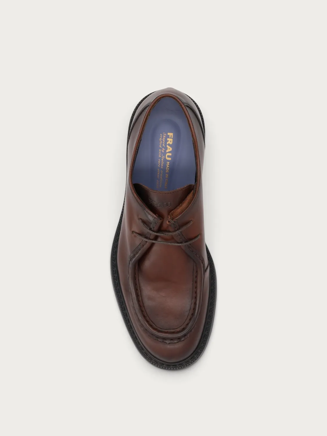 Frau Signature Derby moc-toe bruin kalfsleer heren