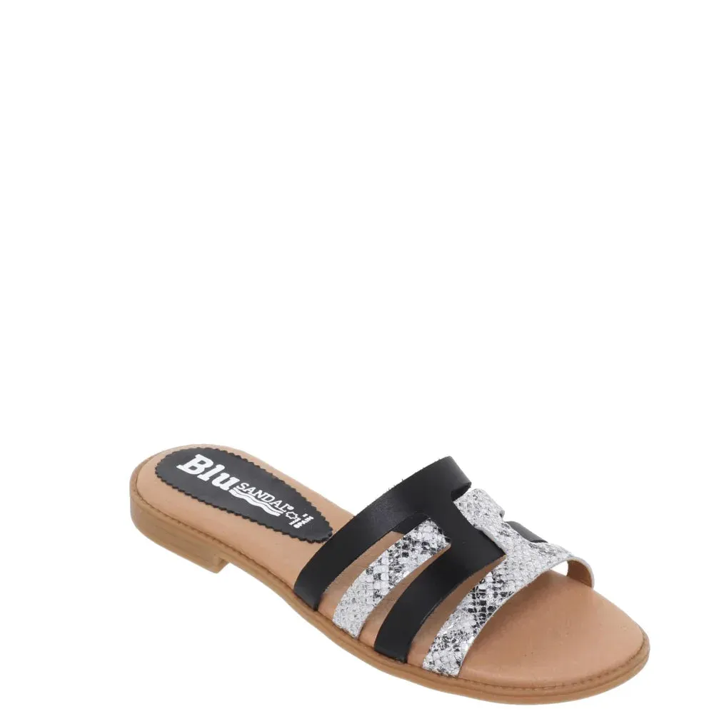 Donelli 7504 slippers zwart leer dames