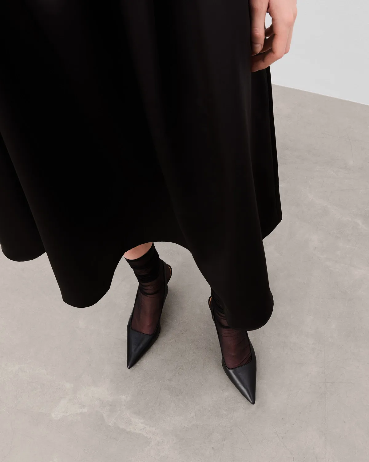 Flattered Franchesca pumps zwart leer slingback